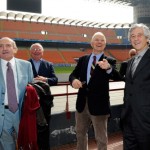 Lodetti (il primo a sinistra) in uno scatto a San Siro.