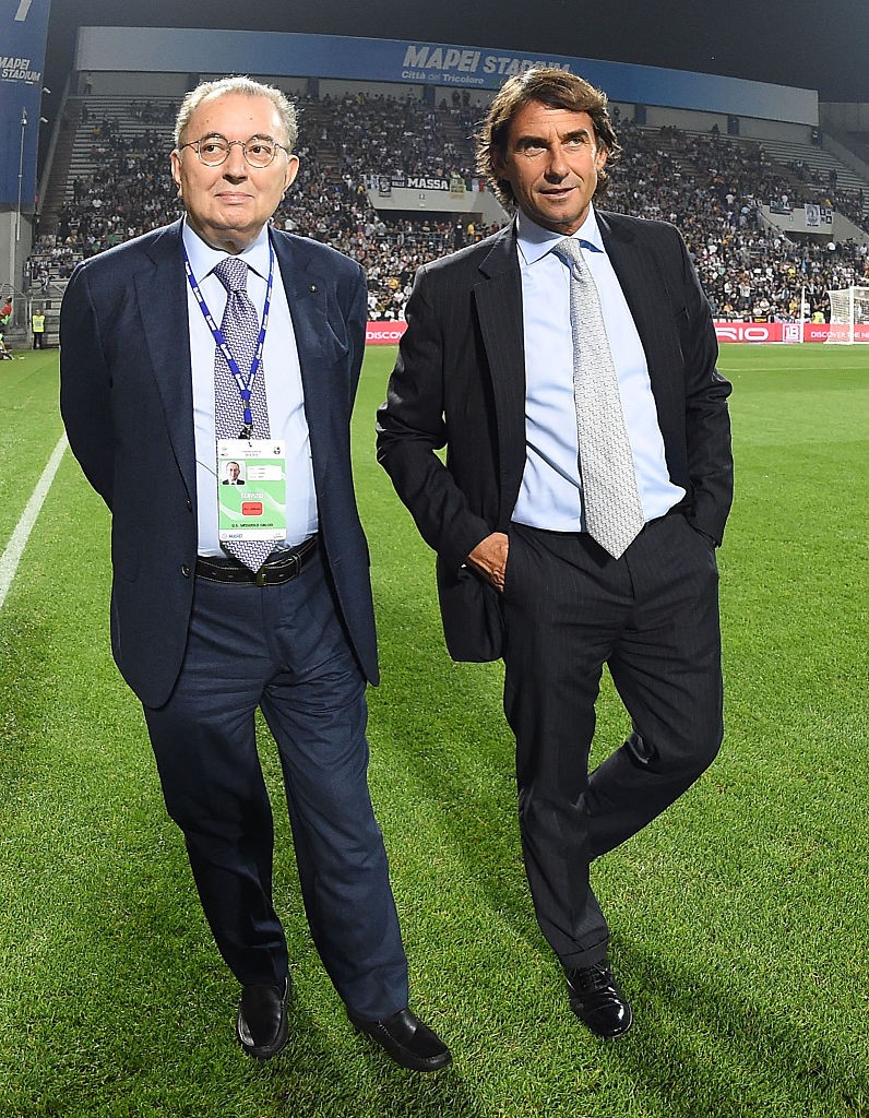 Giovanni Carnevali col patron del Sassuolo Squinzi.