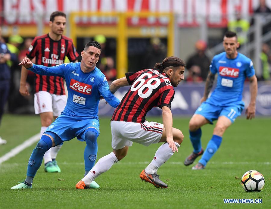 Uno scatto dell’ultimo Milan - Napoli.