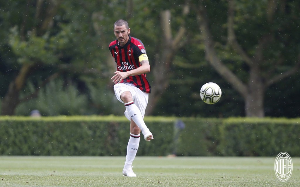 News Milan - Bonucci in azione con la maglia del Milan nella prima amichevole stagionale.