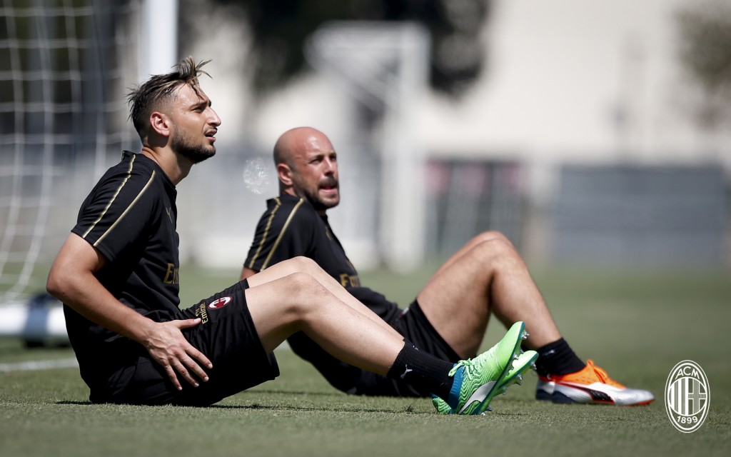 Pepe Reina assieme a Gigio Donnarumma.