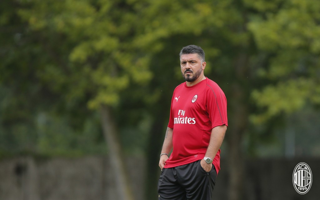 Rino Gattuso, attuale allenatore del Milan.