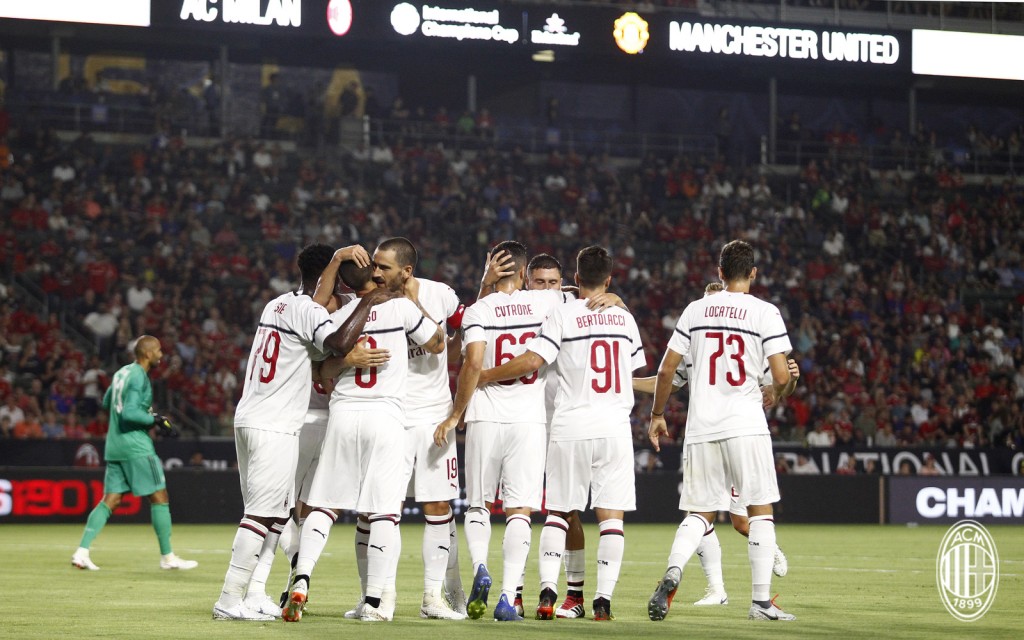 ICC 2018 - Il Milan sfiderà mercoledì il Tottenham.
