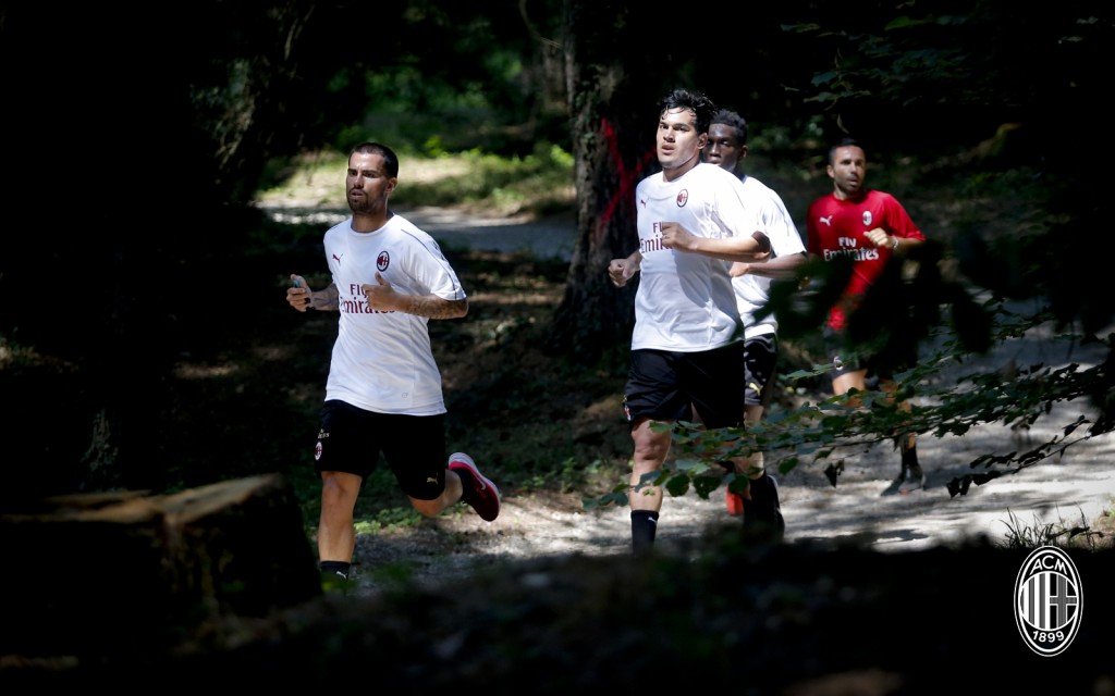 Gustavo Gomez al raduno estivo 2018 del Milan.