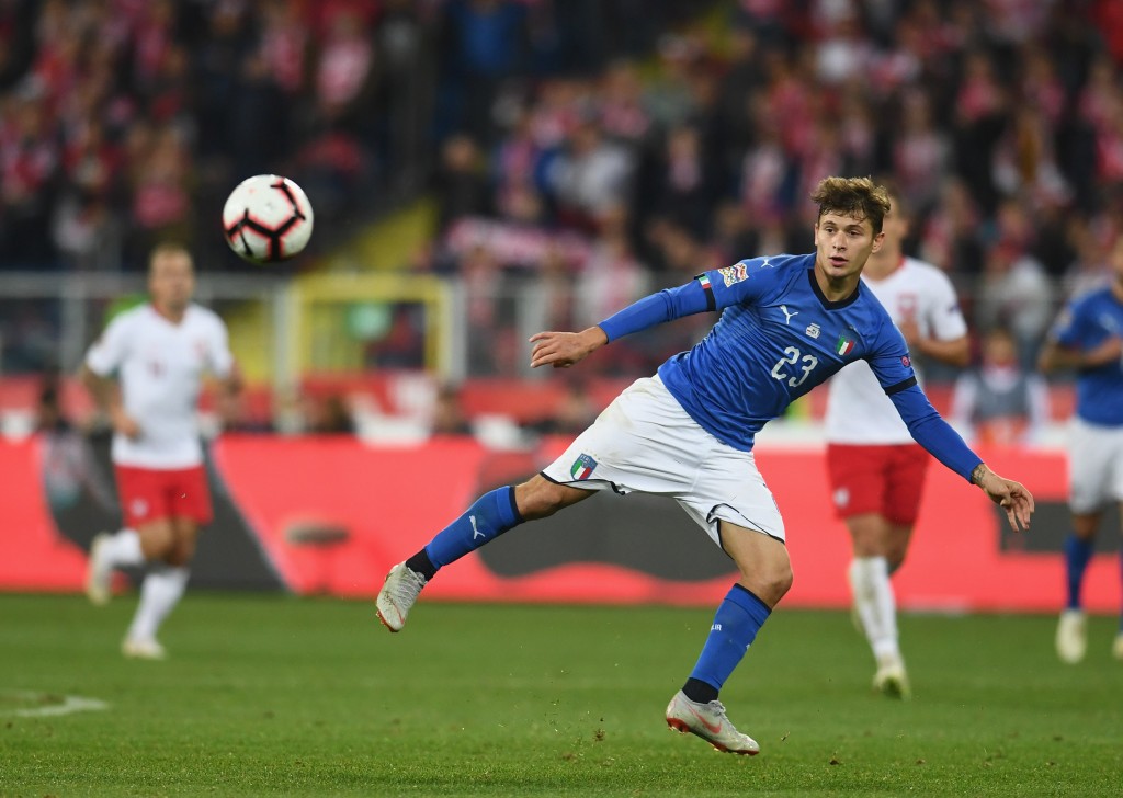 Barella con la maglia della Nazionale