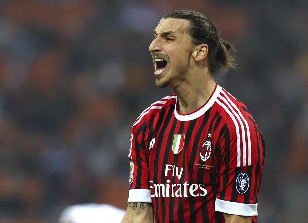 Ibrahimovic con la maglia del Milan