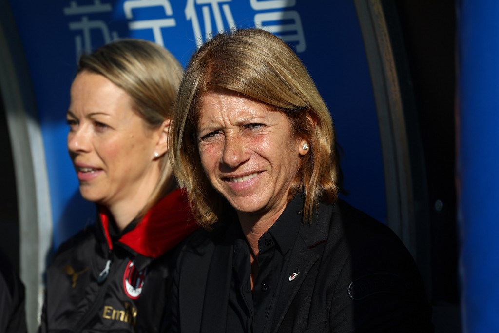 Carolina Morace, ex allenatrice del Milan femminile, oggi sulla panchina della Lazio