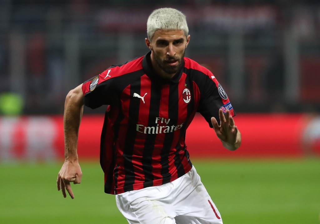 Fabio Borini con la maglia del Milan