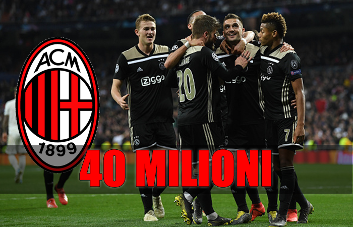 Calciomercato Milan, pronto l'assalto da 40 milioni alla stella dell'Ajax
