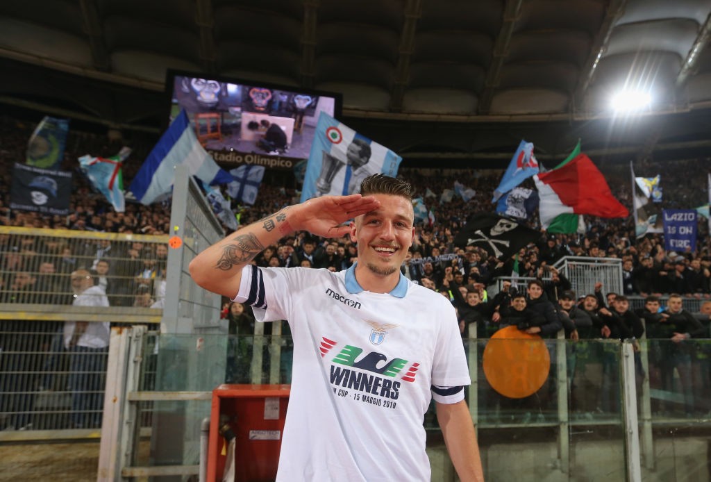 Milinkovic-Savic con la maglia della Lazio