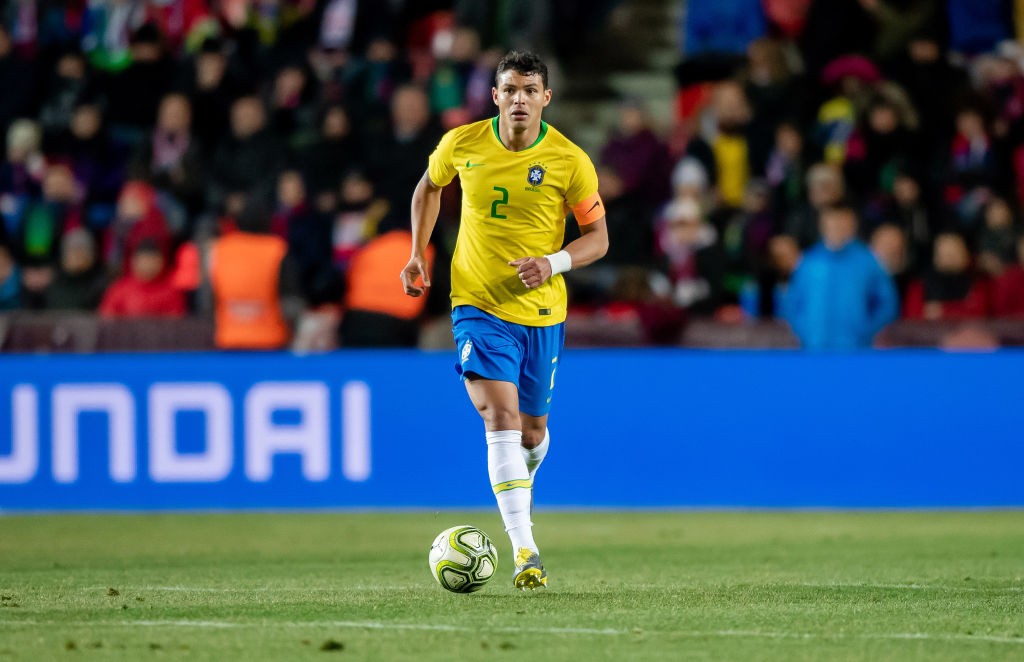 Thiago Silva con la maglia del Brasile