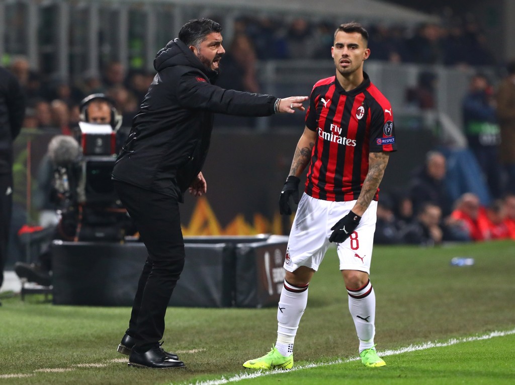 Gattuso quando allenava il Milan