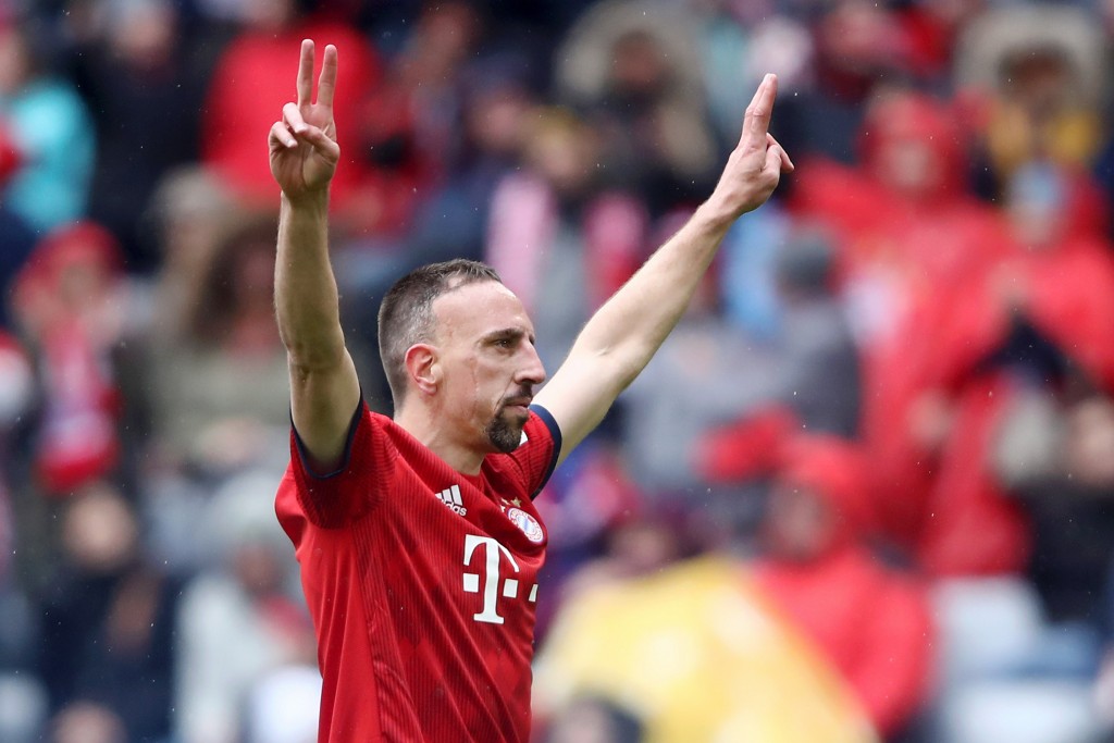 Franck Ribery con la maglia del Bayern Monaco