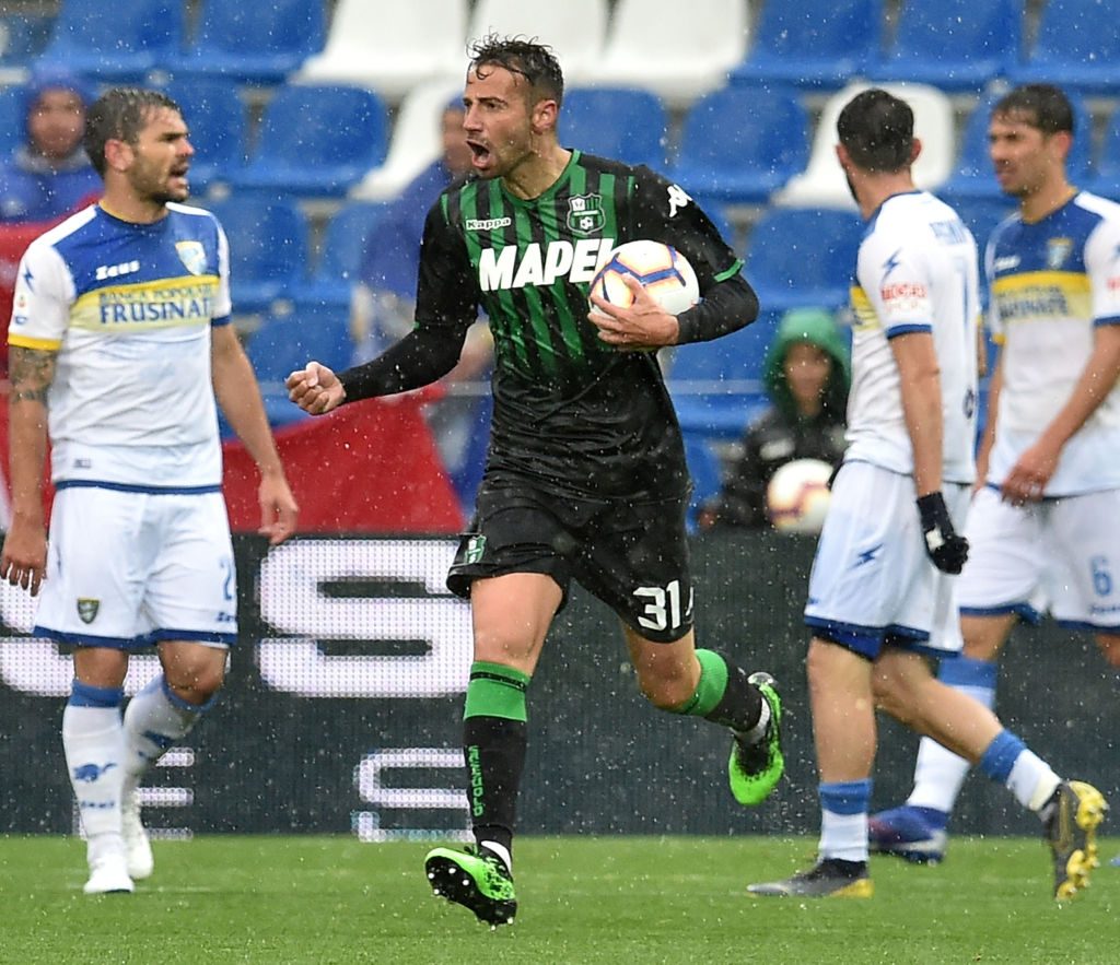 Ferrari con la maglia del Sassuolo
