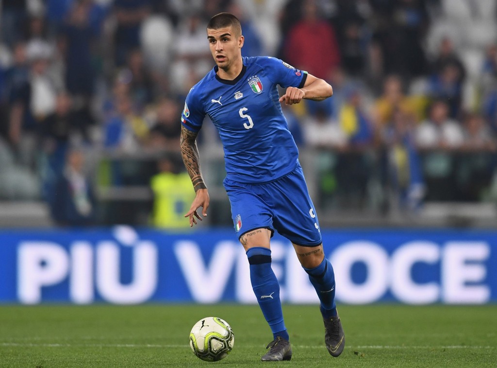 Mancini con la maglia Azzurra