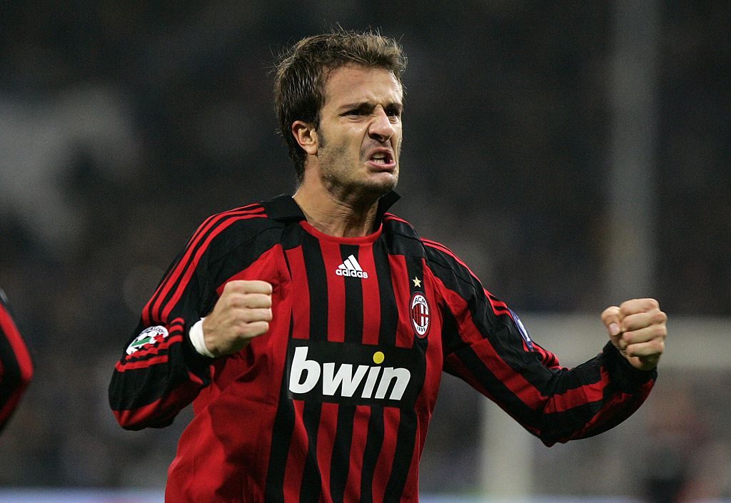 Alberto Gilardino con la maglia del Milan