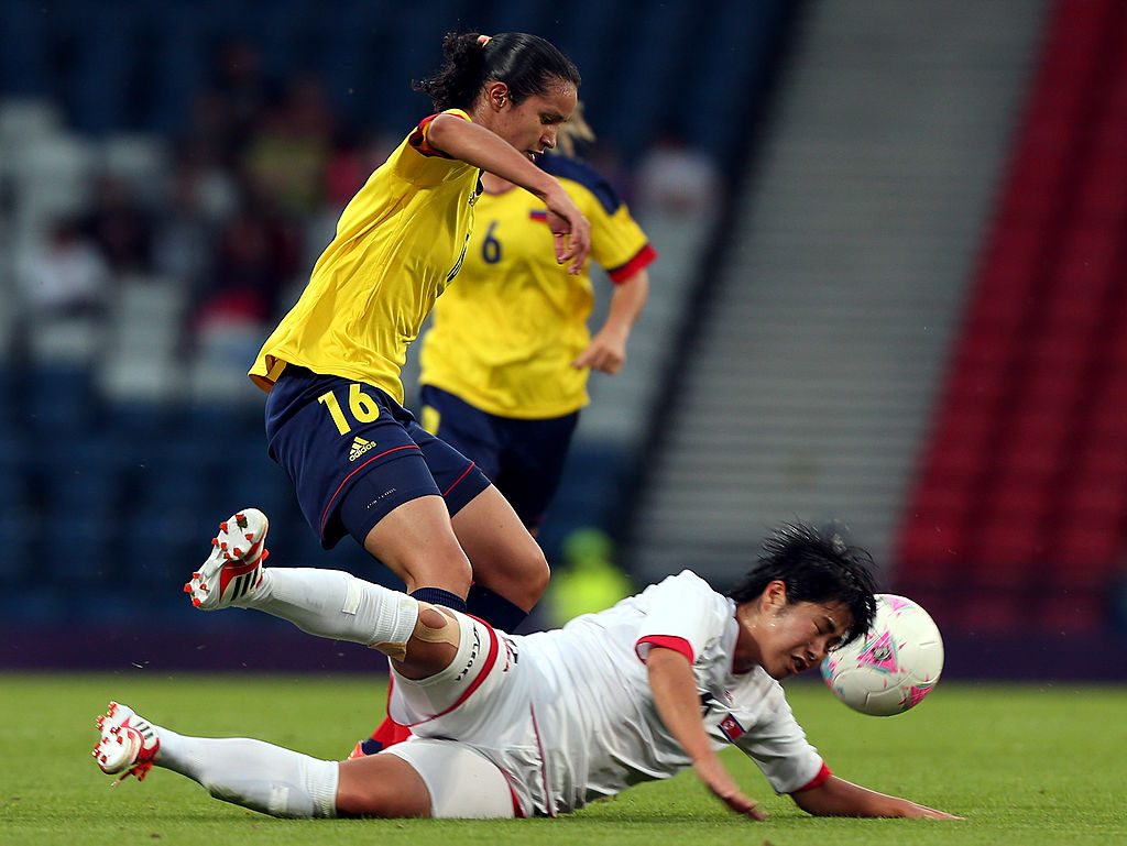 Lady Andrade con la maglia della Colombia