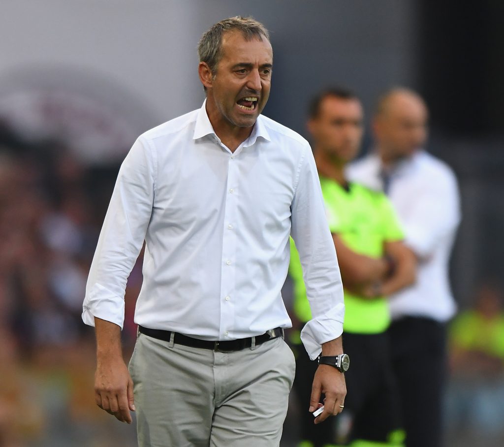 Giampaolo alla prima di campionato sulla panchina del Milan