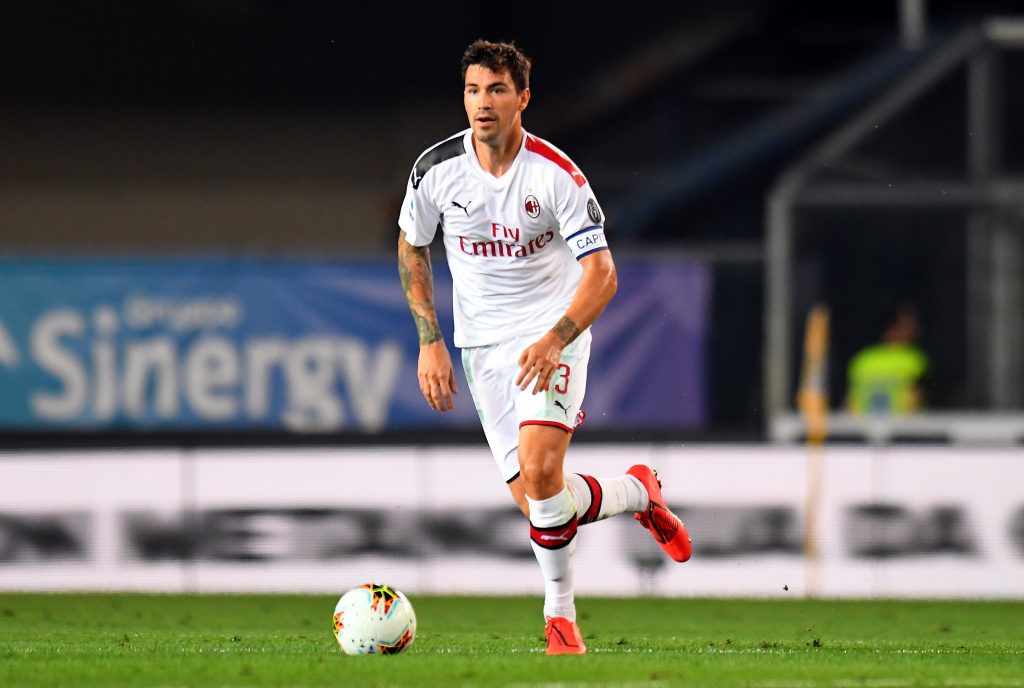 Romagnoli con la maglia del Milan