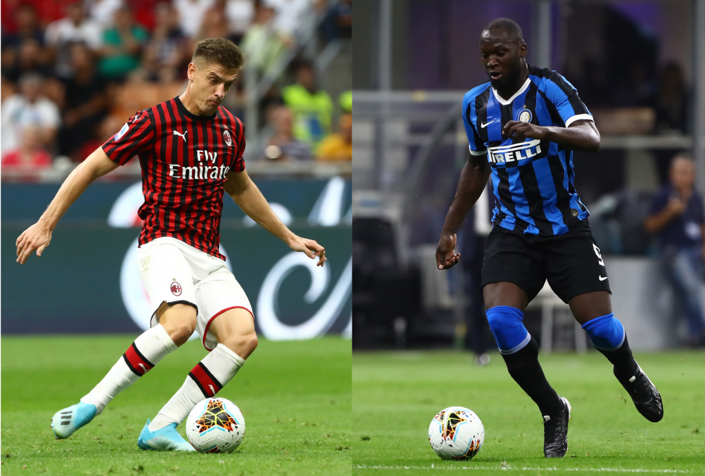 Piatek e Lukaku in Milan-Inter