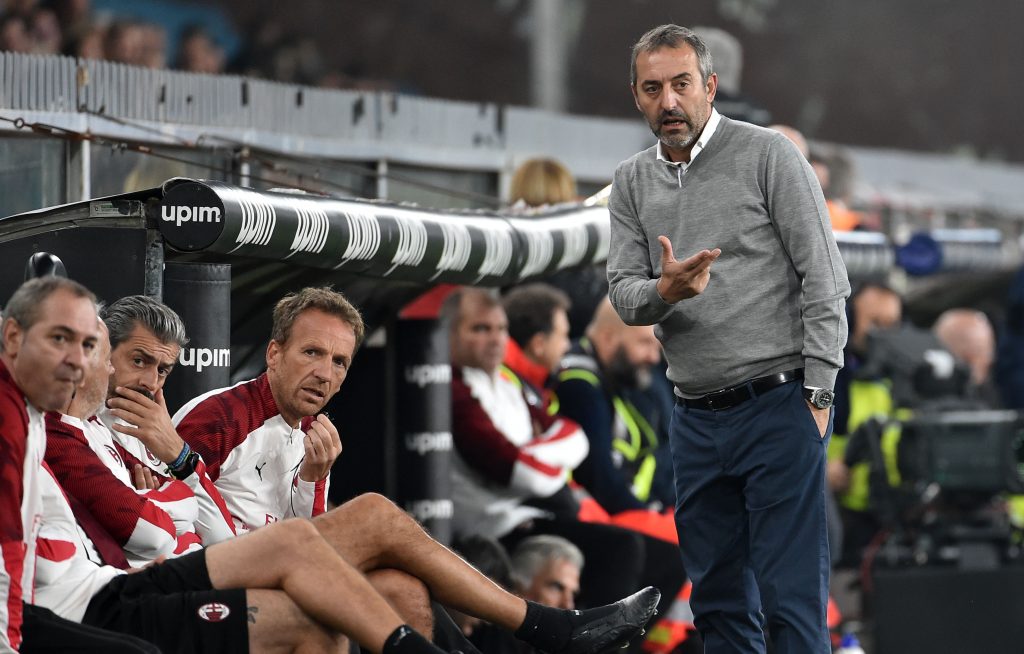 Giampaolo durante Genoa-Milan