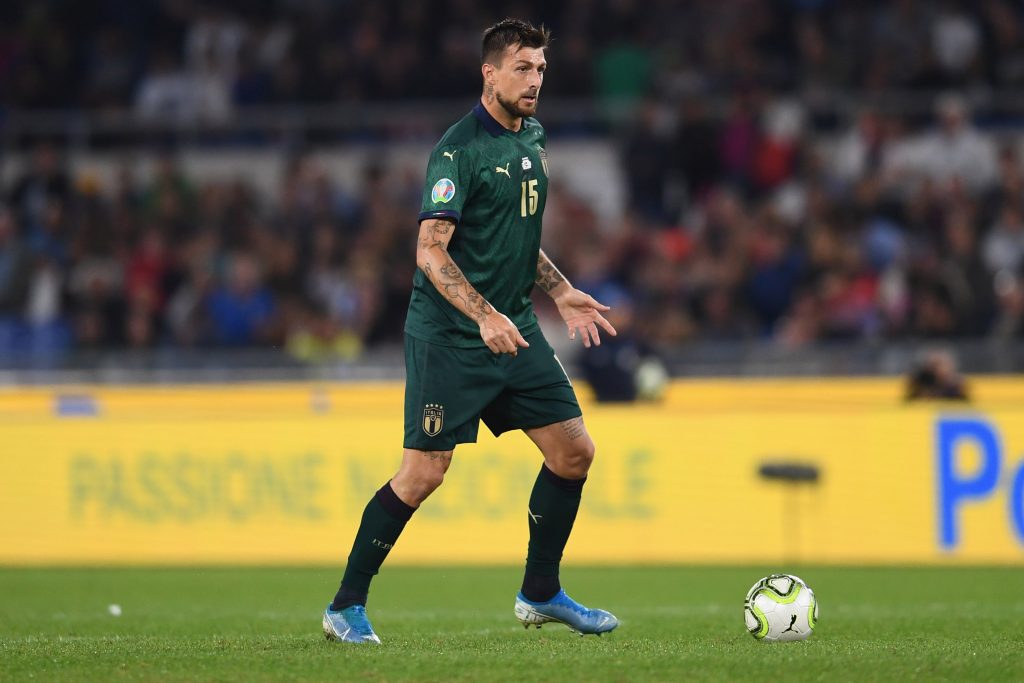 Acerbi con la maglia dell'Italia