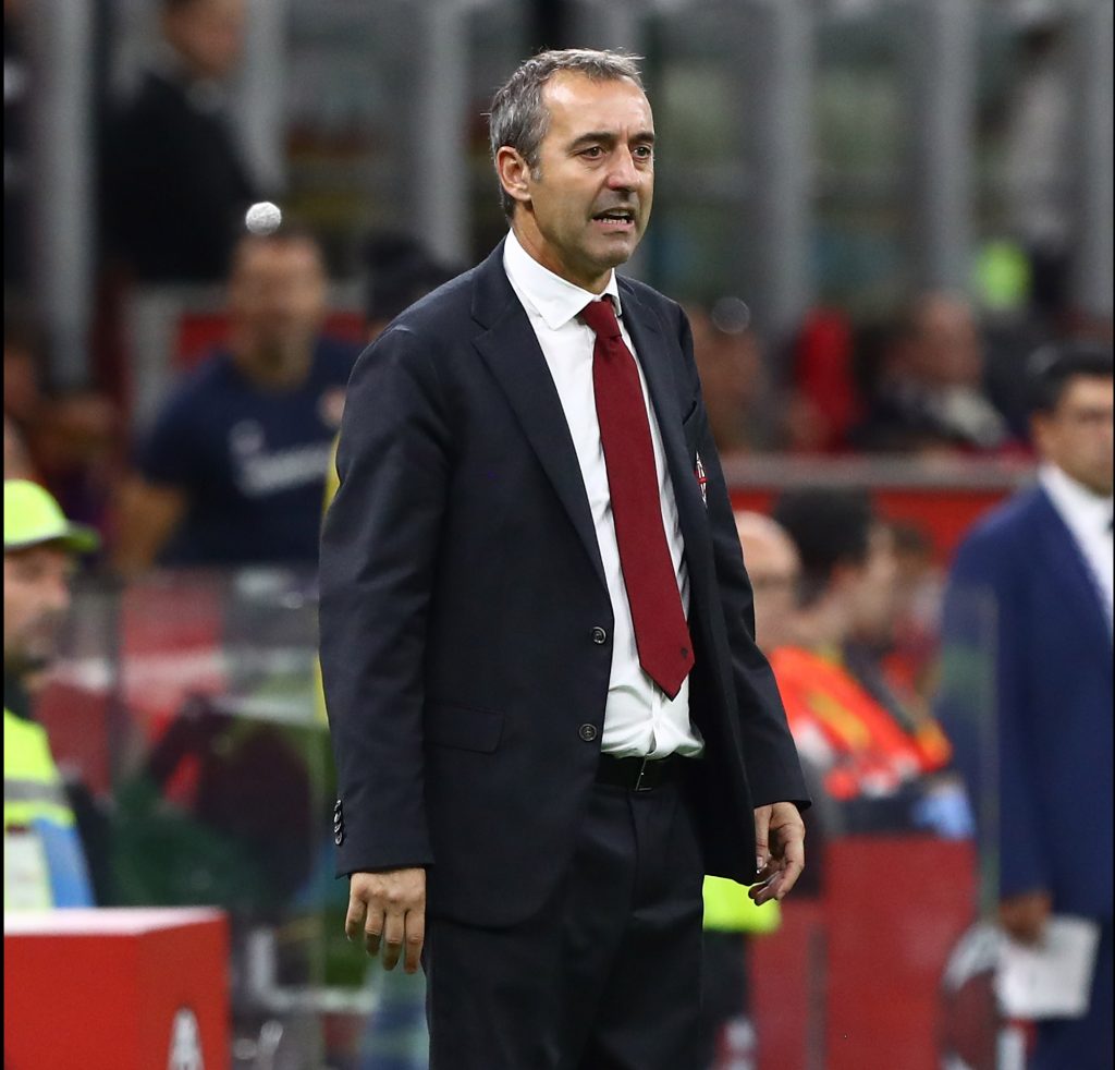 Giampaolo ex allenatore del Milan esonerato dopo solo cinque giornate
