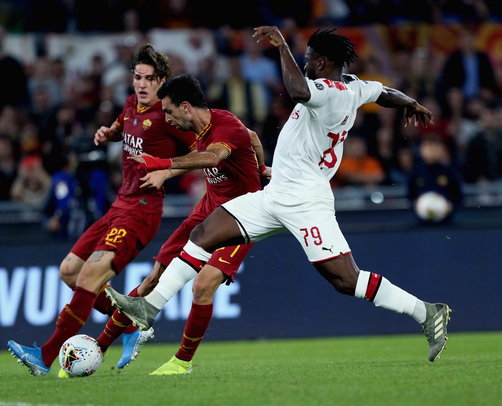 Una delle azioni di Roma-Milan