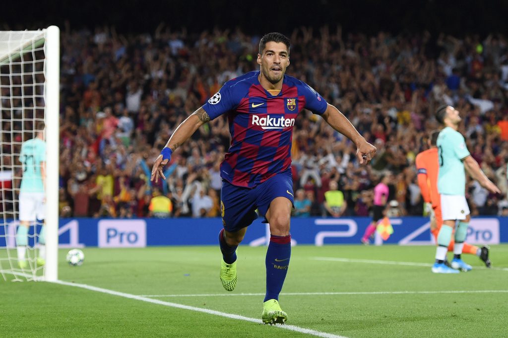 Luis Saurez, con la maglia del Barcellona prima del passaggio all'Atletico Madrid