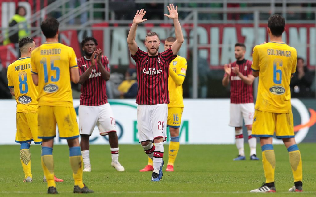 Abate con la maglia del Milan