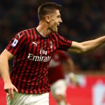 Piatek con la maglia del Milan