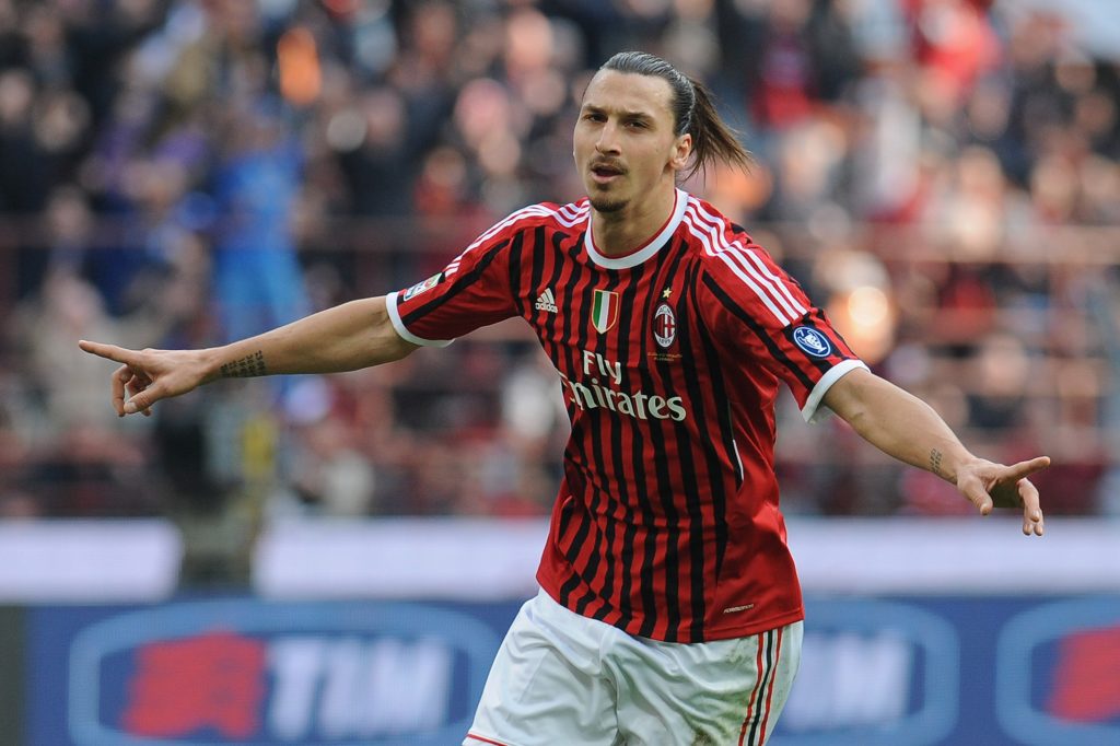 Ibrahimovic con la maglia del Milan