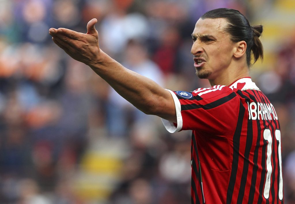 Ibrahimovic con la maglia del Milan
