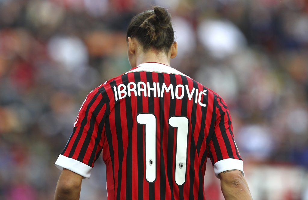 Ibrahimovic con la maglia del Milan