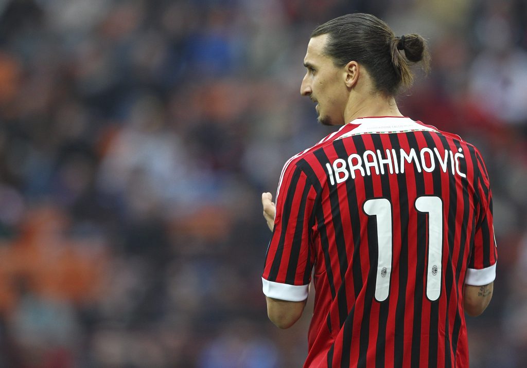 Ibrahimovic con la maglia del Milan