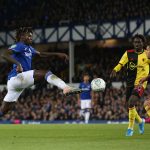 Moise Kean con la maglia dell'Everton