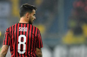 Suso con la maglia del Milan