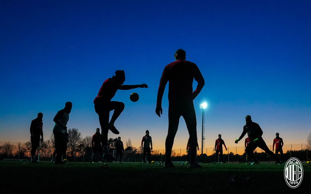 L'allenamento del Milan (fonte acmilan.com)