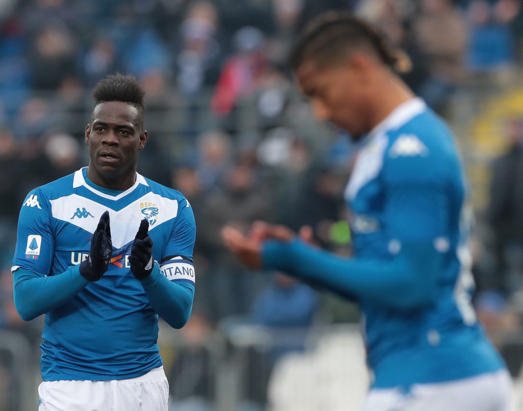 Balotelli con la maglia del Brescia