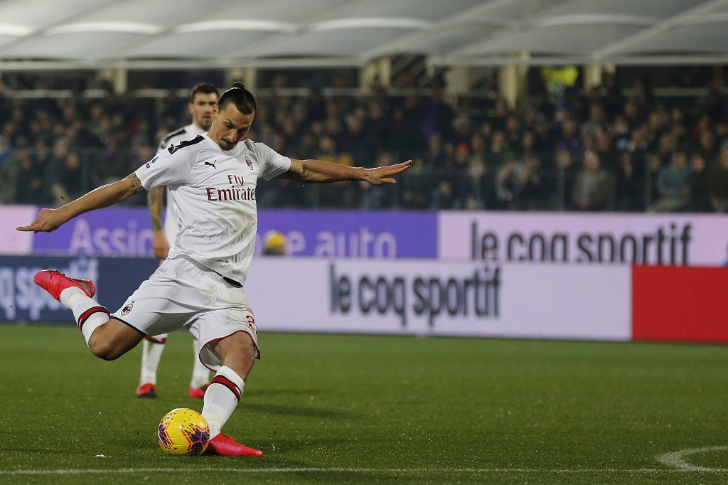 Ibrahimovic con la maglia del Milan