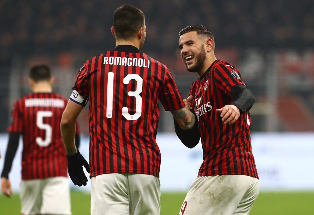 Romagnoli con la maglia del Milan