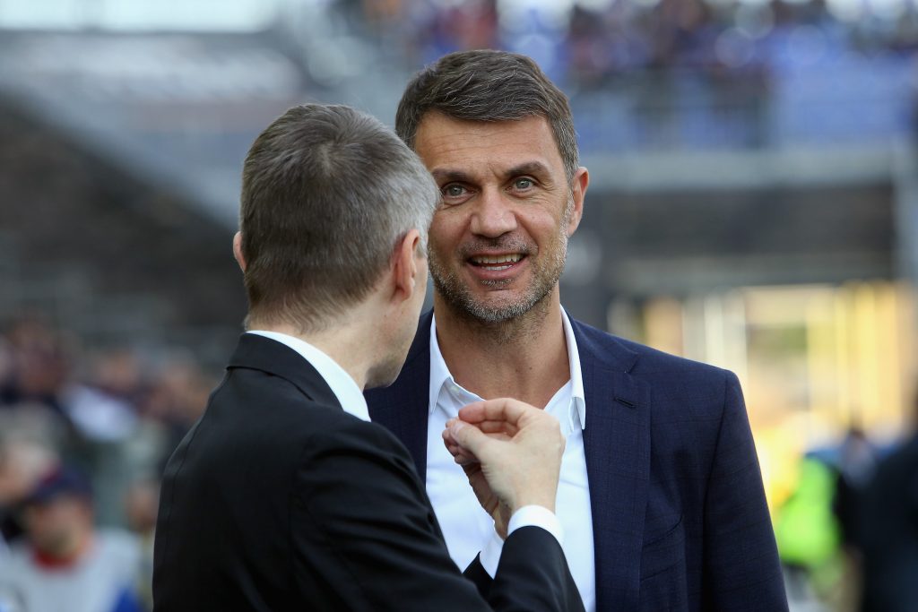 Paolo Maldini e Frederic Massara, dirigenti del Milan