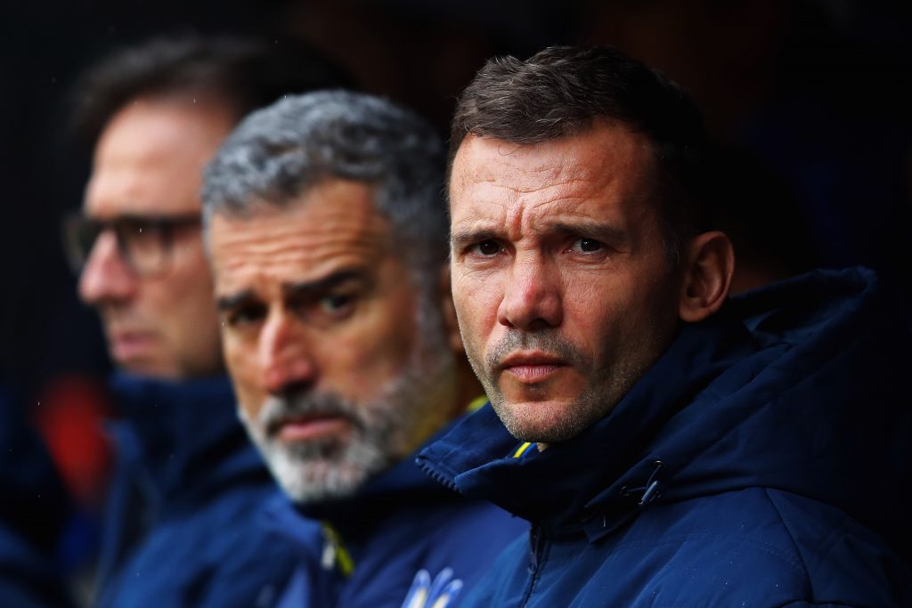 Gli ex rossoneri Shevchenko e Tassotti, oggi alla guida dell'Ucraina