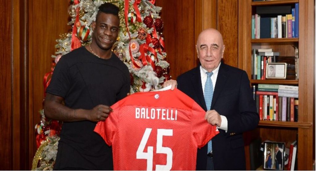 Balotelli al Monza con l'AD dei brianzoli Galliani