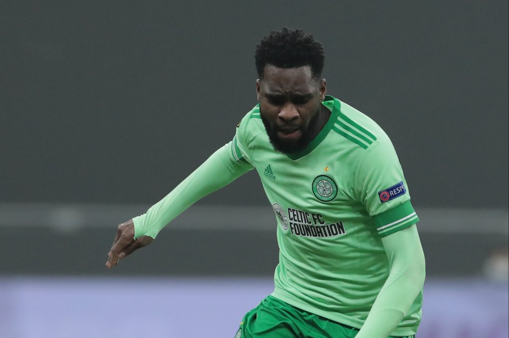 Odsonne Edouard, punta francese del Celtic, in azione a San Siro