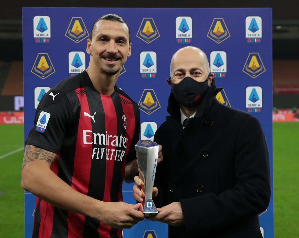 Ivan Gazidis, AD del Milan, con Zlatan Ibrahimovic, punta rossonera