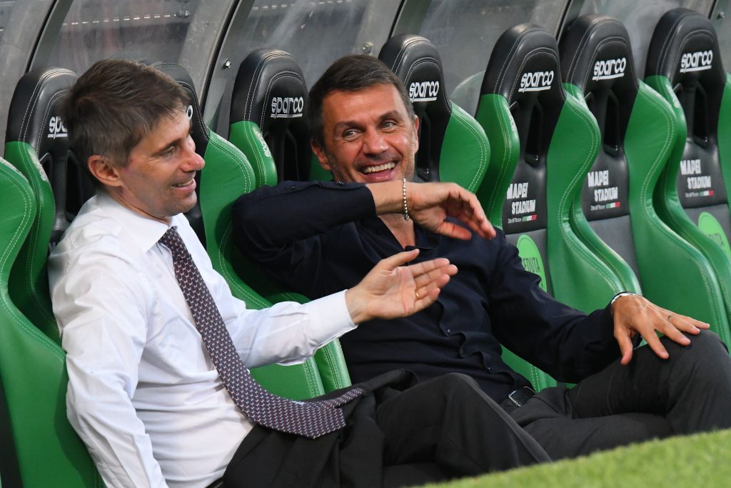 Frederic Massara e Paolo Maldini, dirigenti del Milan