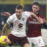 Calabria a contrasto con Belotti in un Milan-Torino della passata stagione