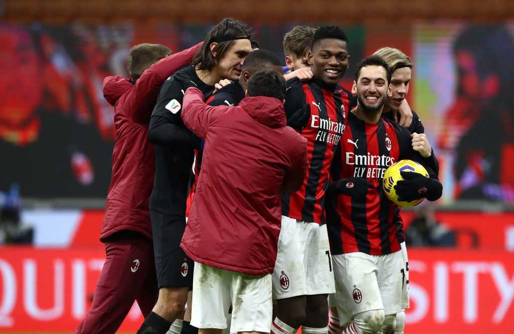 I festeggiamenti del Milan dopo la vittoria ai rigori contro il Torino