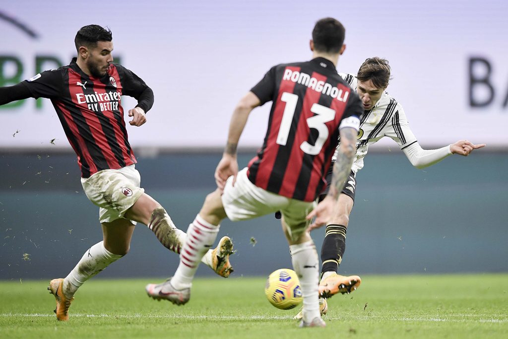 Il secondo goal di Chiesa. al Milan: l'esterno della Juventus sfrutta gli errori di Theo Hernandez e di Romagnoli